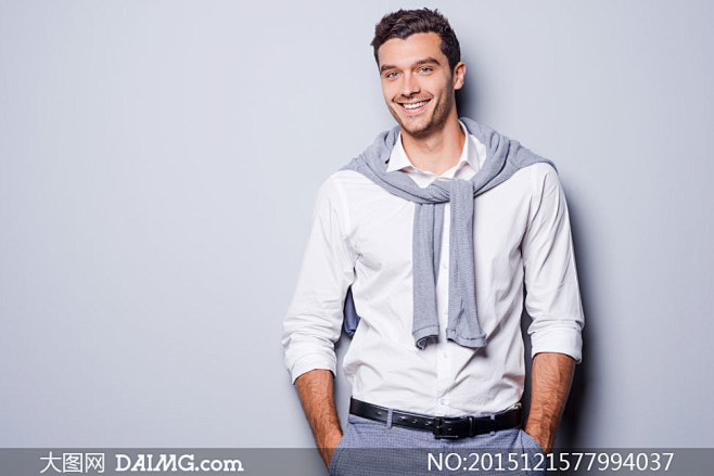 休闲服饰展示模特男士摄影高清图片 - 大...