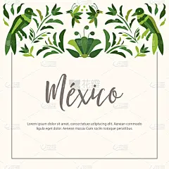 Mexican Embroidery Style Composition