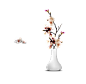 桃花枝插花摆件|摆件,插花,瓷瓶,桃花枝,png,其他,背景图