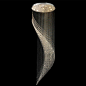 Moon Shaped Spiral Wave Raindrop Crystal Chandelier - W 19_7 x H 51
