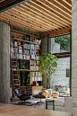 the instagram page on instagram com shows an image of a living room with bookshelves