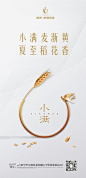 【源文件下载】 海报 房地产 二十四节气 小满 大气