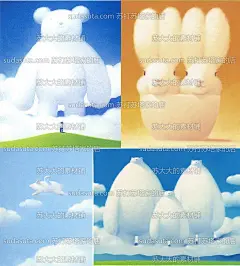 70张云彩绘画CG儿童插画图片儿插可爱浪漫雾霾q版动物浪漫森女-淘宝网