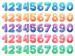 糖果,彩虹,彩色图片,数字,动画片,白色,生日,分离着色,可爱的,布置