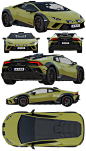 兰博基尼Lamborghini Huracan Sterrato跑车3D模型（OBJ,FBX,MAX） 