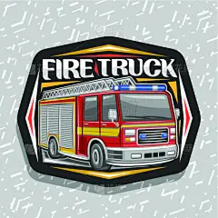 品牌名称,消防车,消防员,白色,红色,巨大的,机敏,意外事件,服务,援救