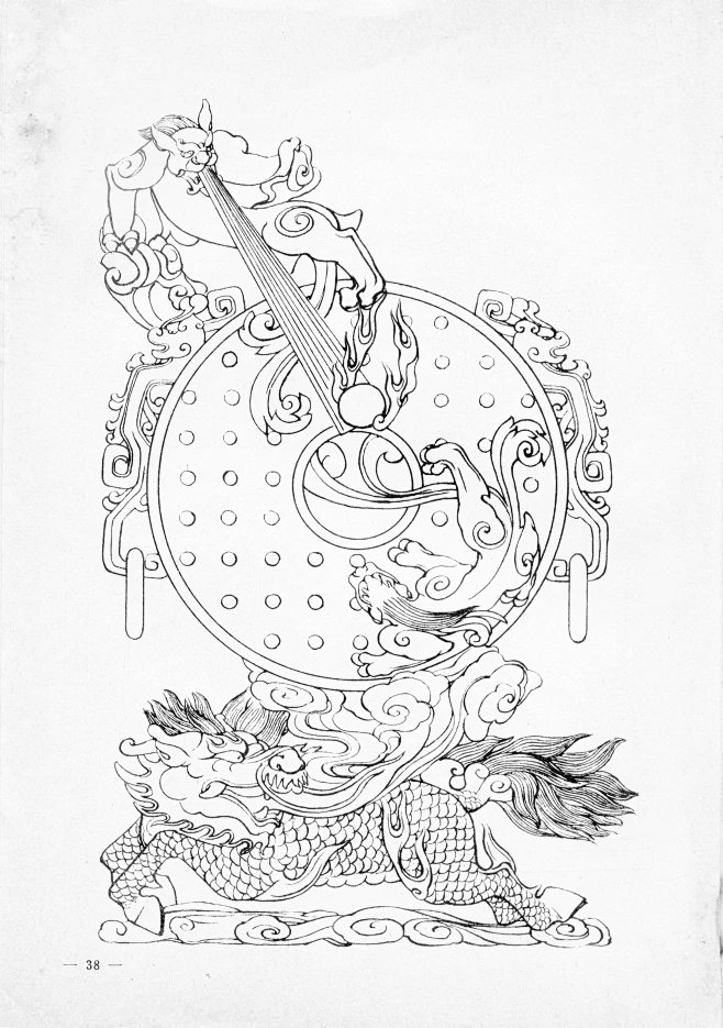 中国瑞兽图谱参考 (36)图片_设计单色插画图片素材-花瓣网