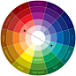补色搭配（A complementary combination）互补（或称对比）色是指伊登色环上相对位置上的两种颜色，搭配在一起，可以打造活力四射的强烈视觉效果，特别是在颜色饱和度最大的情况下