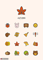 枫叶红叶银杏树叶秋栗昆虫UI图标 icon图标 主题图标