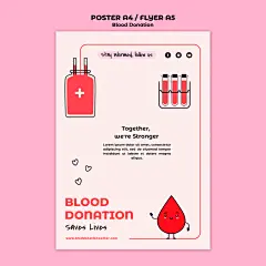 创意手绘献血日捐赠血液输血爱心公益宣传插画海报展板ps设计素材-淘宝网