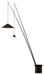 VIBIA - North 5605 Floor Light - North Floor Light In Matt Black Lacquer