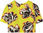 Jonathan Saunders Bibbi cropped tulip-print slub cotton-blend top