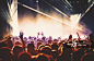 People at concert party.