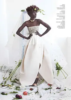最黑超模Alek Wek演绎白纱
