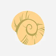 小蜗牛壳免抠素材_新图网 https://ixintu.com 卡通 土色 手绘 蜗牛壳