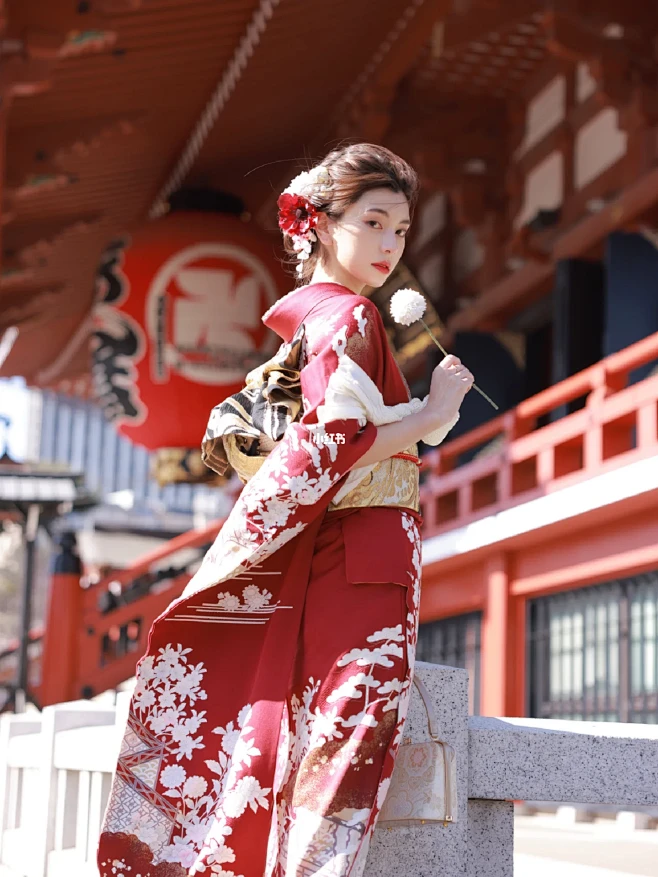 浅草和服｜日杂高级感街拍｜红色振袖