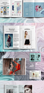欧美风女性时尚潮流服装配饰杂志画册内页英文排版设计素材id模板-淘宝网