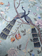 St. Laurent wallpaper detail // de Gournay // simplified bee #wallpaper