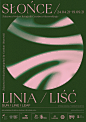 “sun / line / leaf” poster, 2021, by alina rybacka-gruszczyńska, Poland