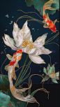 keeleycrane__Goldfish_and_aquatic_plants_Yoko_Hasegawa_style_co_39b7cca9-1c4d-4b2c-a9f3-4eb4b34c46ec
