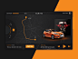 UI -  Hmi Concept music navi black orange ui ux design hmi infotainment car