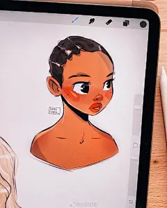 小满的插画分享
可爱女孩子的头像，看见就好想画100张临摹计划超话 安排起来Works by Sarafaber #插画分享##procreate##儿童插画#Procreate超话 ​​​​