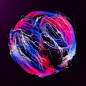abstract Digital Art  particles c4d motion simulation cinema 4d CGI Render redshift