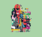 2D animation  Character design  colour palates contemporary illustration festival poster Vector Illustration character illustration monsters vector-拟人形象设计/插画