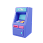 ATM 3D立体卡通银行金融理财商业元素图标PNG免抠图14.MesinATM