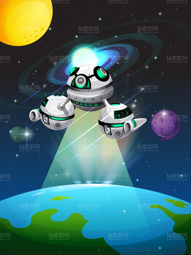 创意太空与火箭宇宙飞船矢量素材图片id90093其他矢量素材中国16素材