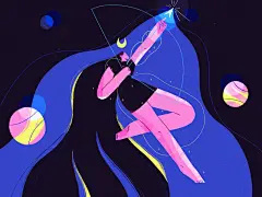 artemis插画扁平风高清素材 平面电商 创意素材 png素材