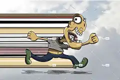 有趣的 跑步 自然 恐慌 恐惧 可怕的 恐怖 像素 拉紧 光