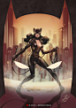 Catwoman vs Batman by Jeremie Fleury