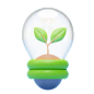 Eco Bulb 3D Icon