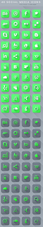 Free Social Media Icons PSD File