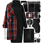 A fashion look from December 2014 featuring plaid wool coat, round cap and genuine leather tote bag. Browse and shop related looks.