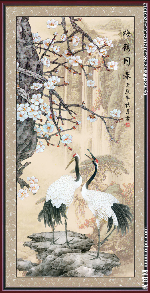 花鳥仙鶴圖 bd12fcf30083782309b671e3c4c533