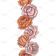 四方连续纹样,华丽的,浪漫,壁纸,植物群,巴洛克风格,装饰物,艺术品,复古,花