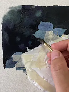 阳光树影中的白玫瑰（超详细教程）纯艺术教程黄有维水彩 - 原创文章 -   (34)