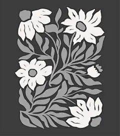 图源免费EPS |手绘矢量插画。潮流复古迷幻风花卉套装。具有审美嬉皮风格的可爱设计