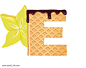 水果威化饼干英文字体字母E图片png免抠元素字体元素背景装饰免扣图片设计图案