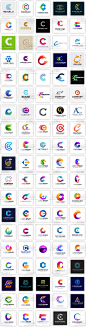 字母系列C LOGO商标设计vi素材包AI矢量源文件淘宝店标微商标志图-淘宝网