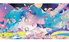 原创设计超话 来自韩国插画师 wedjigamja ​​​​充满意境的插画设计 ​​​​