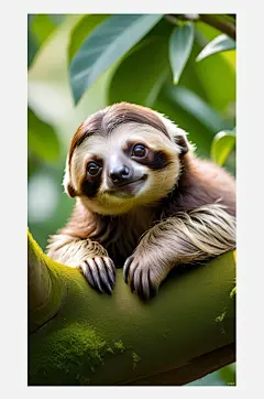 数字艺术树懒摄影动物壁纸-众图网