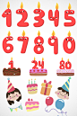 生日蜡烛矢量图