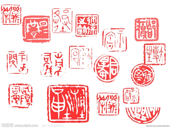 古代印章笔刷源文件-花瓣网