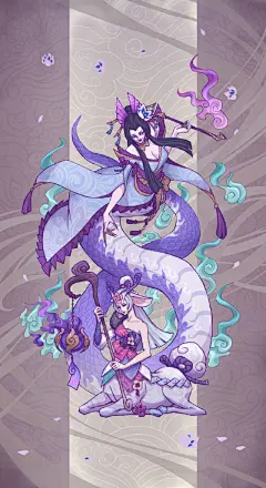 #LOL绽灵节#【卷轴手机壁纸】整点壁纸给大家当手机屏保！晚安！#英雄联盟灵魂莲华皮肤# ​​​​