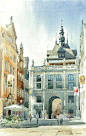 波兰水彩画家 Michal Suffczynski 漂亮的水彩欧式建筑插画
