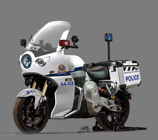 LITO，电动摩托车，警车，设计师：Ju...