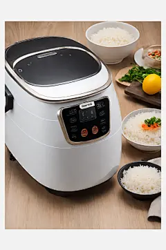 摄影风电饭煲产品图AI数字艺术-众图网